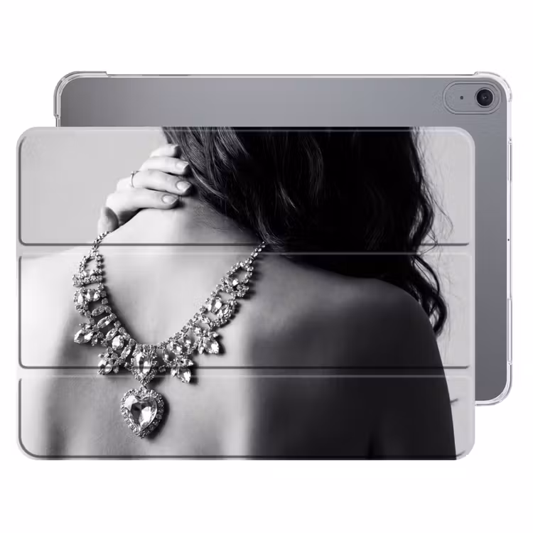 iPad hoes - Vrouw - Ketting - Fashion - Zwart - Wit — 1