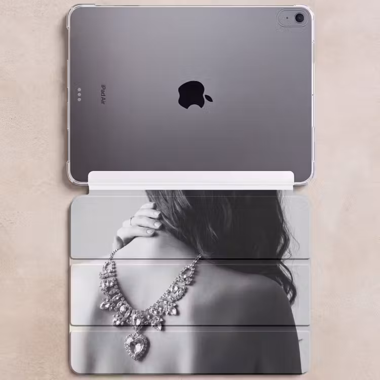 iPad hoes - Vrouw - Ketting - Fashion - Zwart - Wit — 6