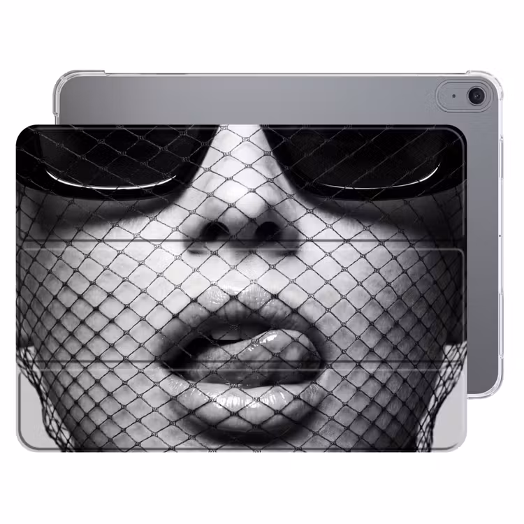 iPad hoes - Vrouw - Net - Mysterieus - Zwart - Wit — 1