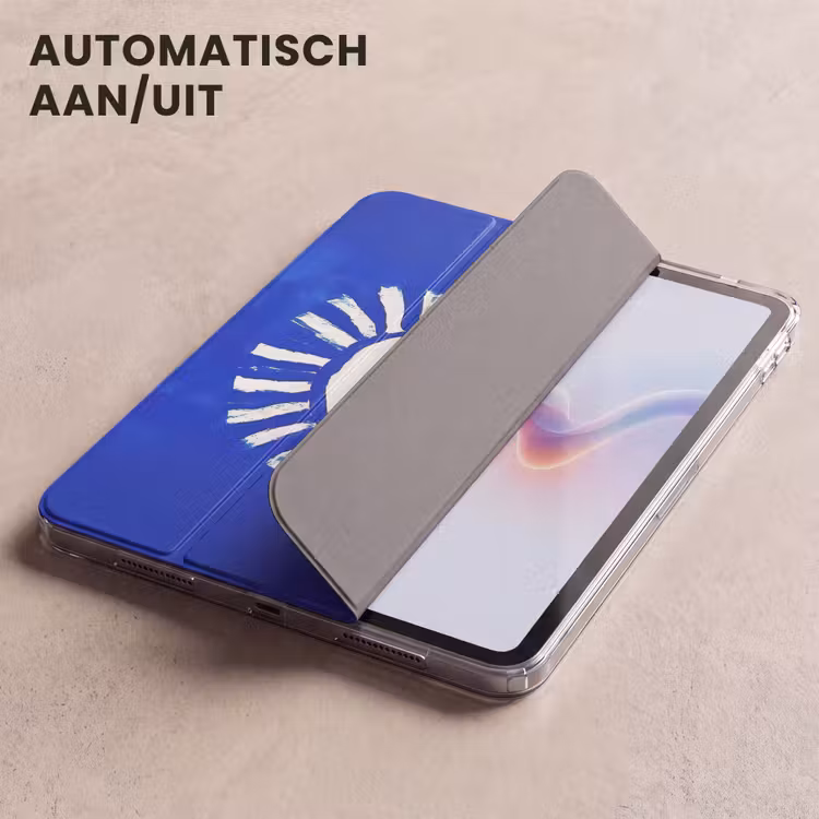 iPad hoes - Zon - Gezicht - Penseelstructuur - Blauw — 5