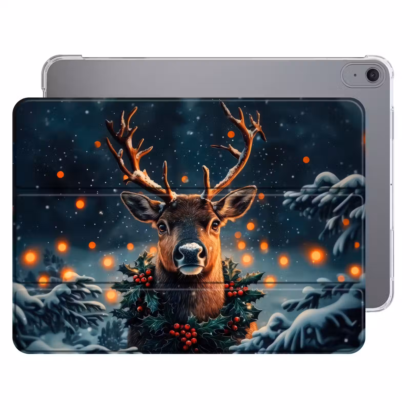 iPad hoes - Hert - Kerst - Winter - Sneeuw - Kerstkrans — 1