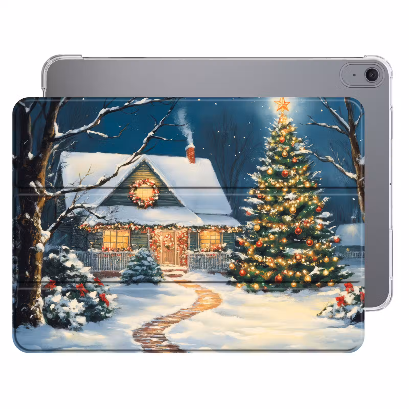 iPad hoes - Kerst - Kerstboom - Winter - Huis - Sneeuw — 1