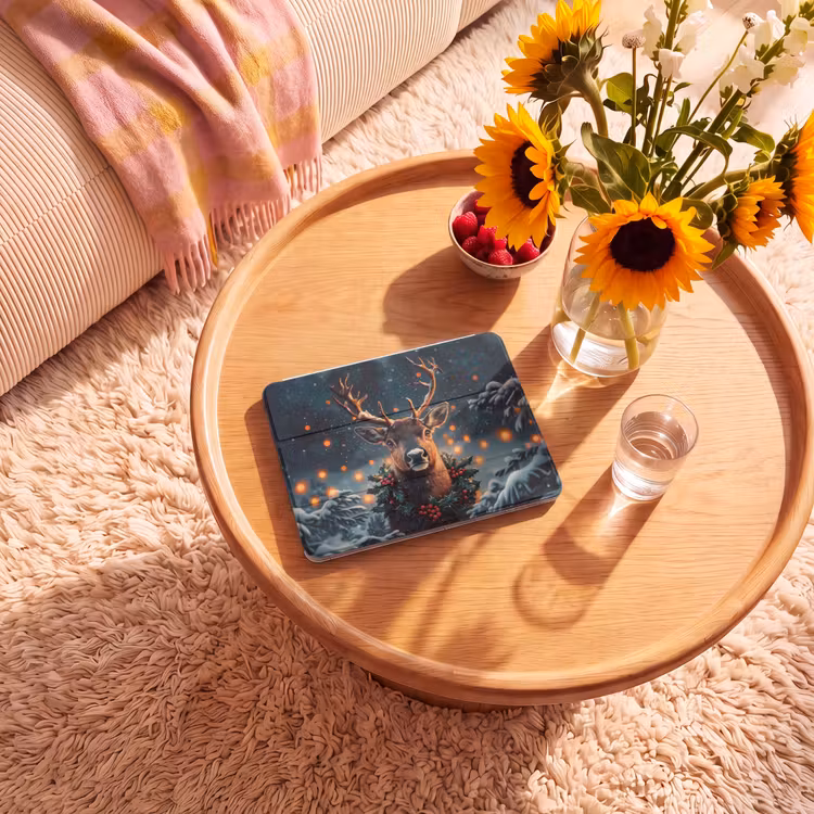 iPad hoes - Hert - Kerst - Winter - Sneeuw - Kerstkrans — 2