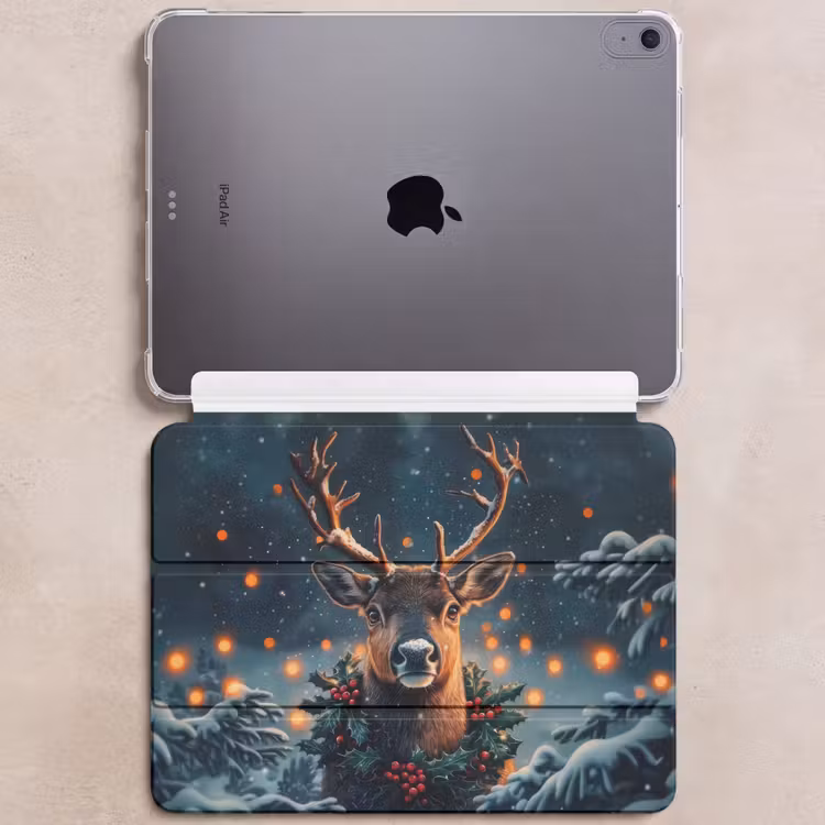 iPad hoes - Hert - Kerst - Winter - Sneeuw - Kerstkrans — 6