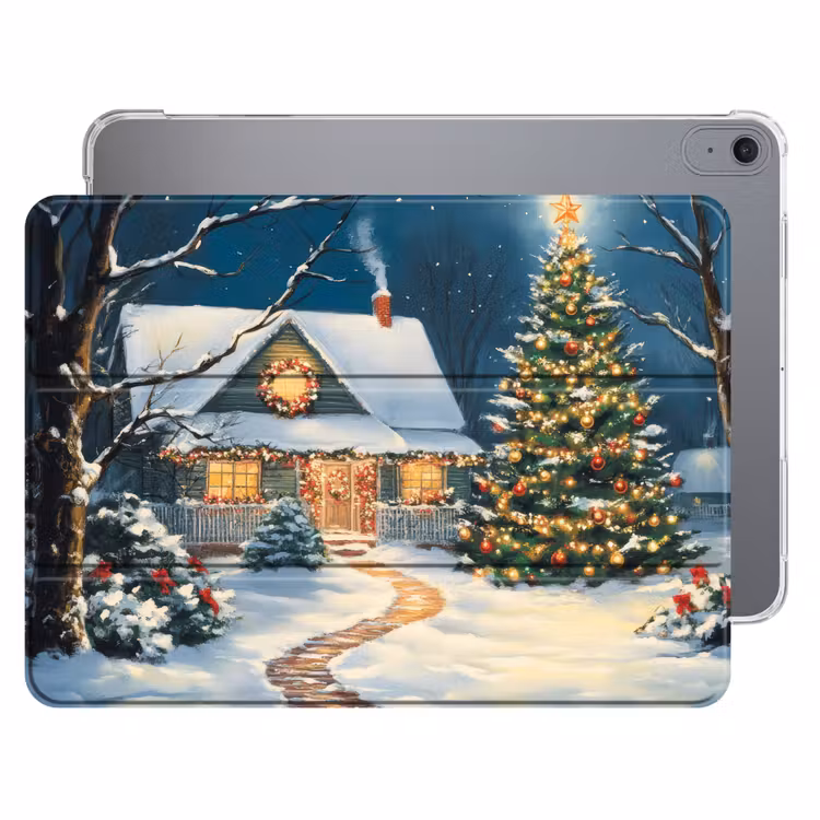 iPad hoes - Kerst - Kerstboom - Winter - Huis - Sneeuw — 1