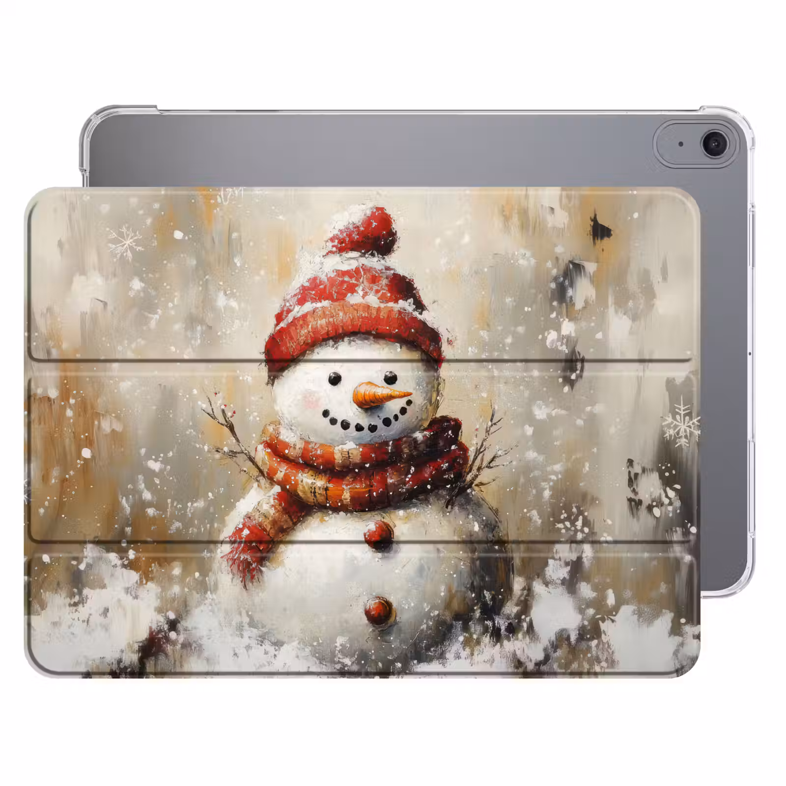 iPad hoes - Sneeuwpop - Winter - Sneeuw - Beige — 1