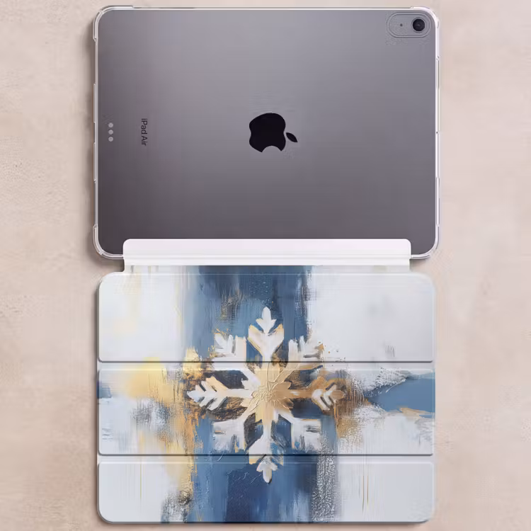 iPad hoes - Abstract - Winter - Sneeuwvlok - Sneeuw - Goud — 6