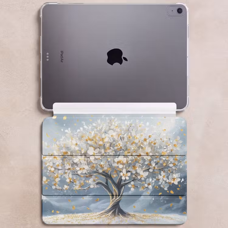 iPad hoes - Boom - Winter - Levensboom - Modern - Goud — 6