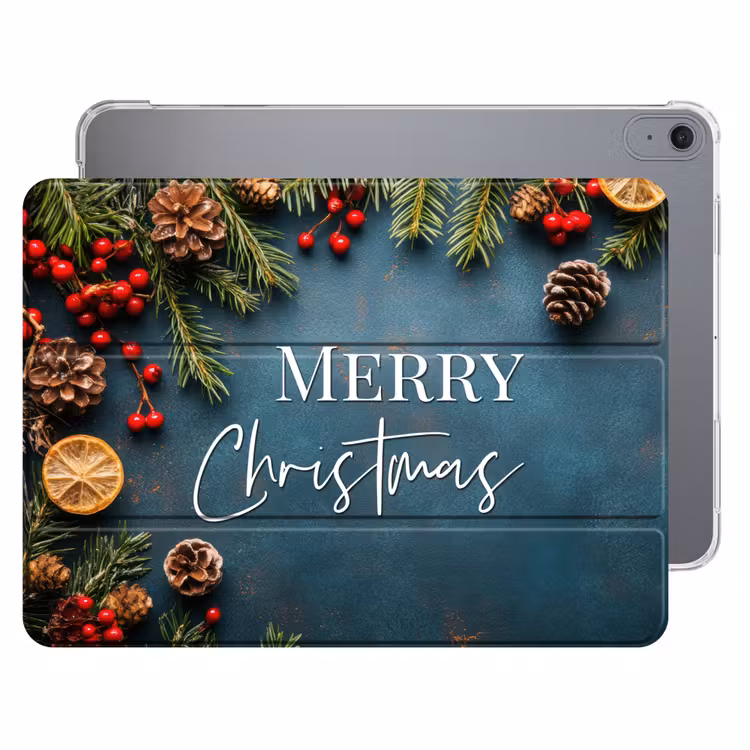 iPad hoes - Merry Christmas - Blauw - Kerst - Winter — 1