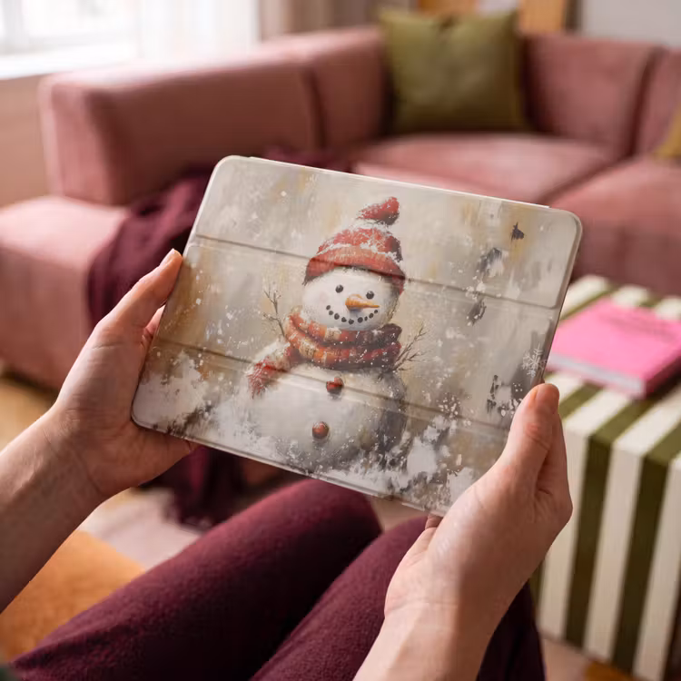 iPad hoes - Sneeuwpop - Winter - Sneeuw - Beige — 4