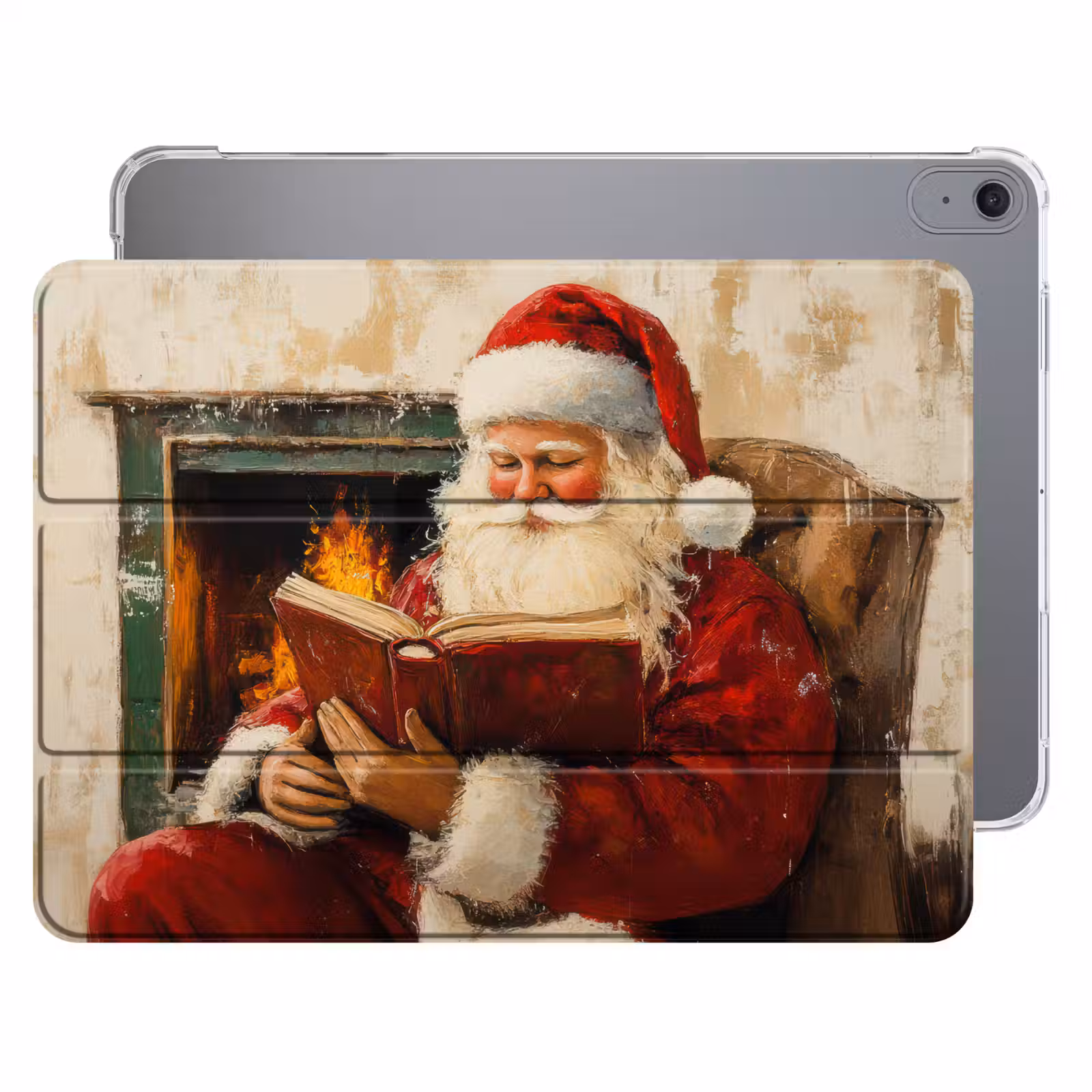 iPad hoes - Kerst - Kerstman - Winter - Open Haard — 1
