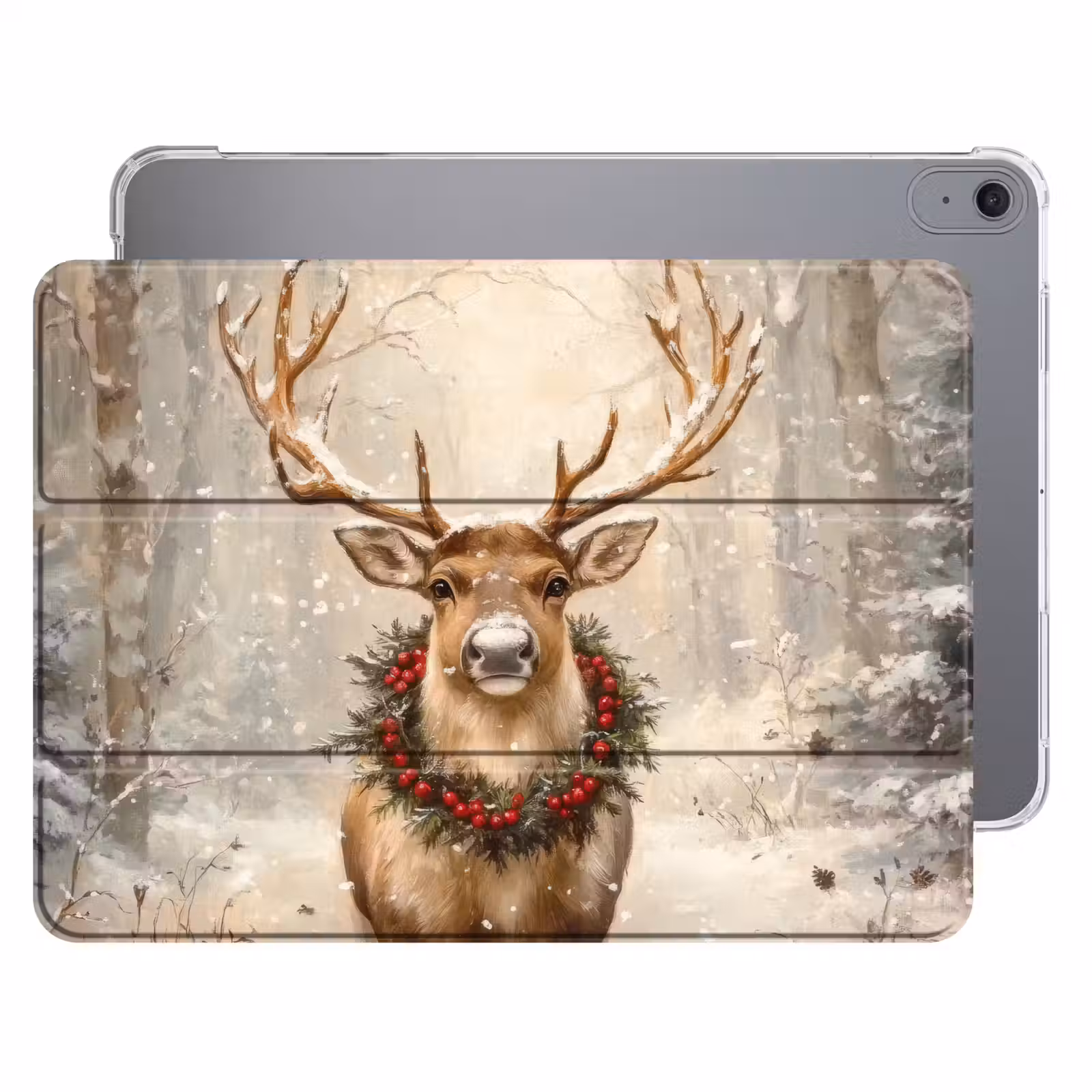 iPad hoes - Kerst - Rendier - Winter - Krans — 1