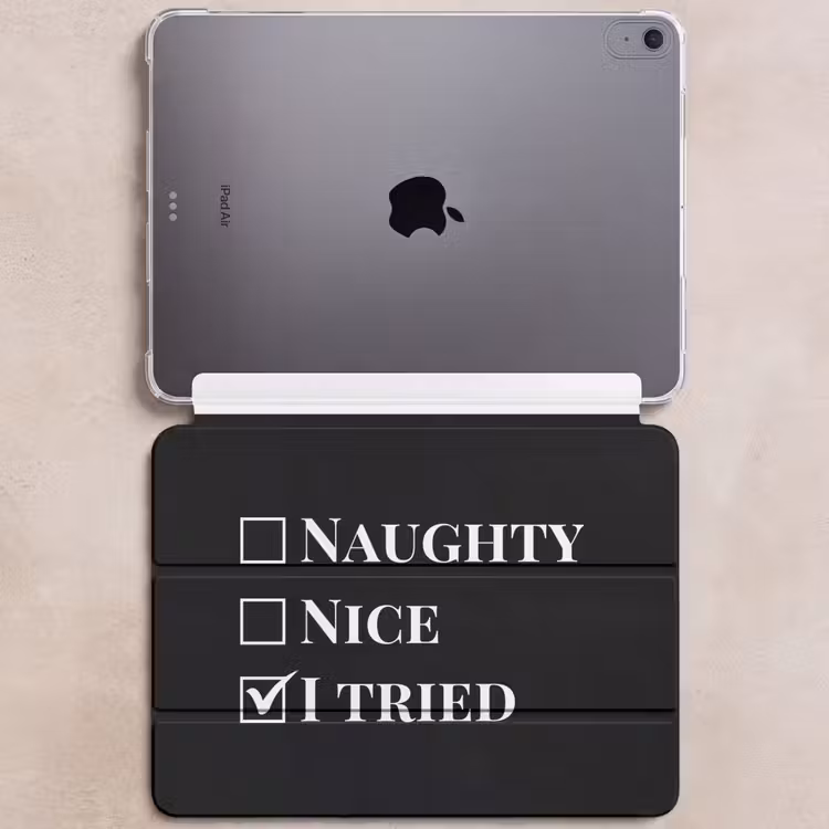 iPad hoes - Kerst - Zwart - Wit - Quote - Grappig — 6