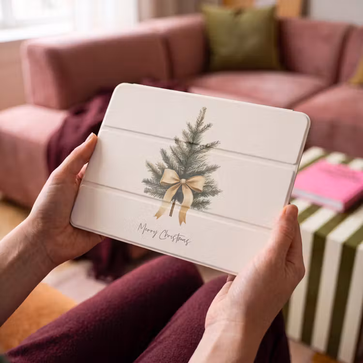iPad hoes - Kerstboom - Kerst - Merry Christmas - Beige — 4