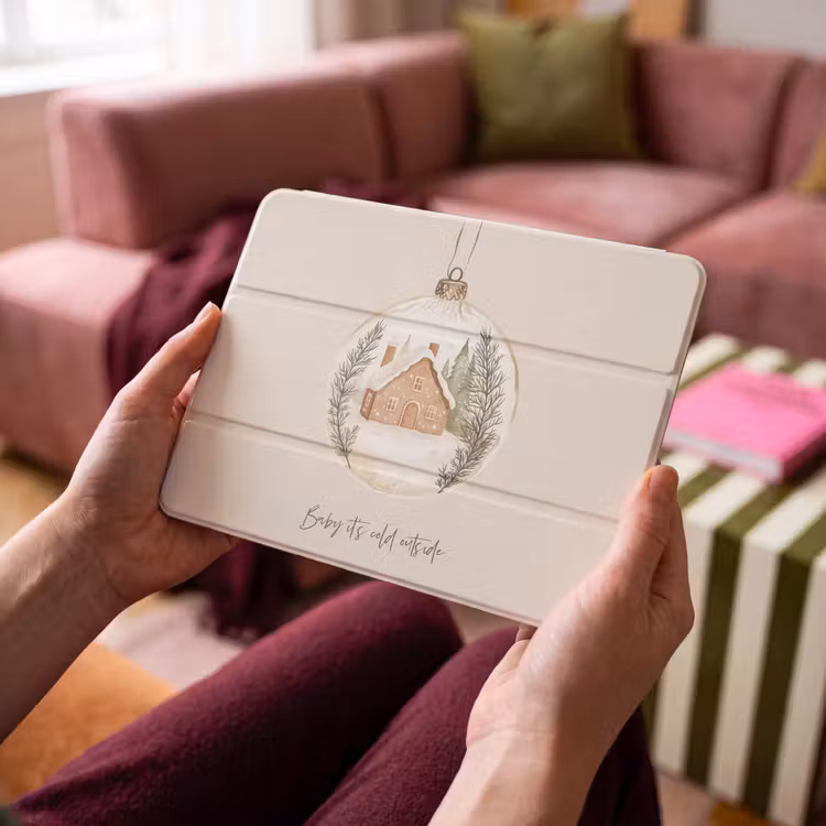 iPad hoes - Quote - Winter - Kerst - Beige - Kerstbal — 4