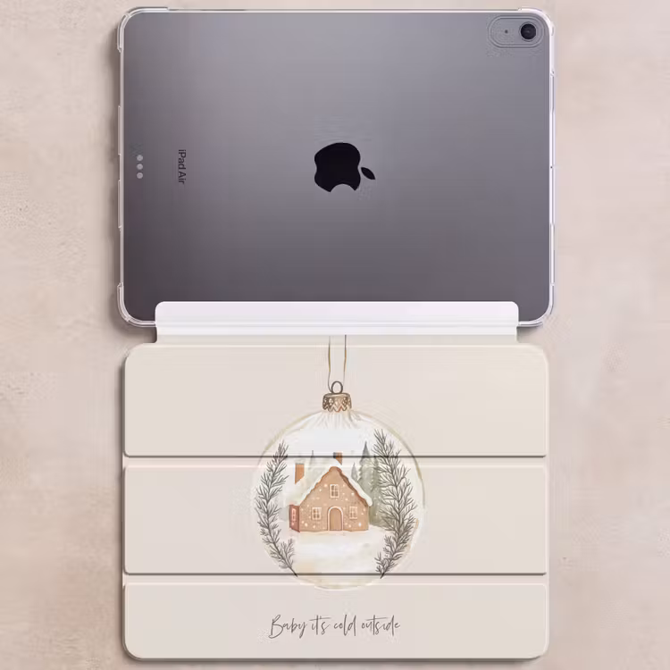 iPad hoes - Quote - Winter - Kerst - Beige - Kerstbal — 6