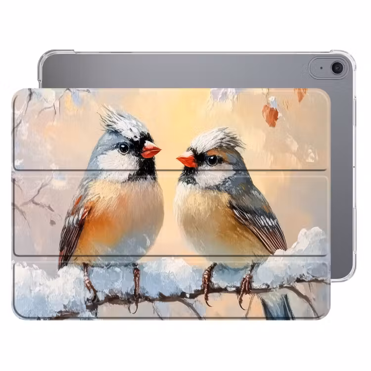 iPad hoes - Vogels - Tak - Winter - Sneeuw — 1