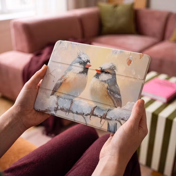 iPad hoes - Vogels - Tak - Winter - Sneeuw — 4