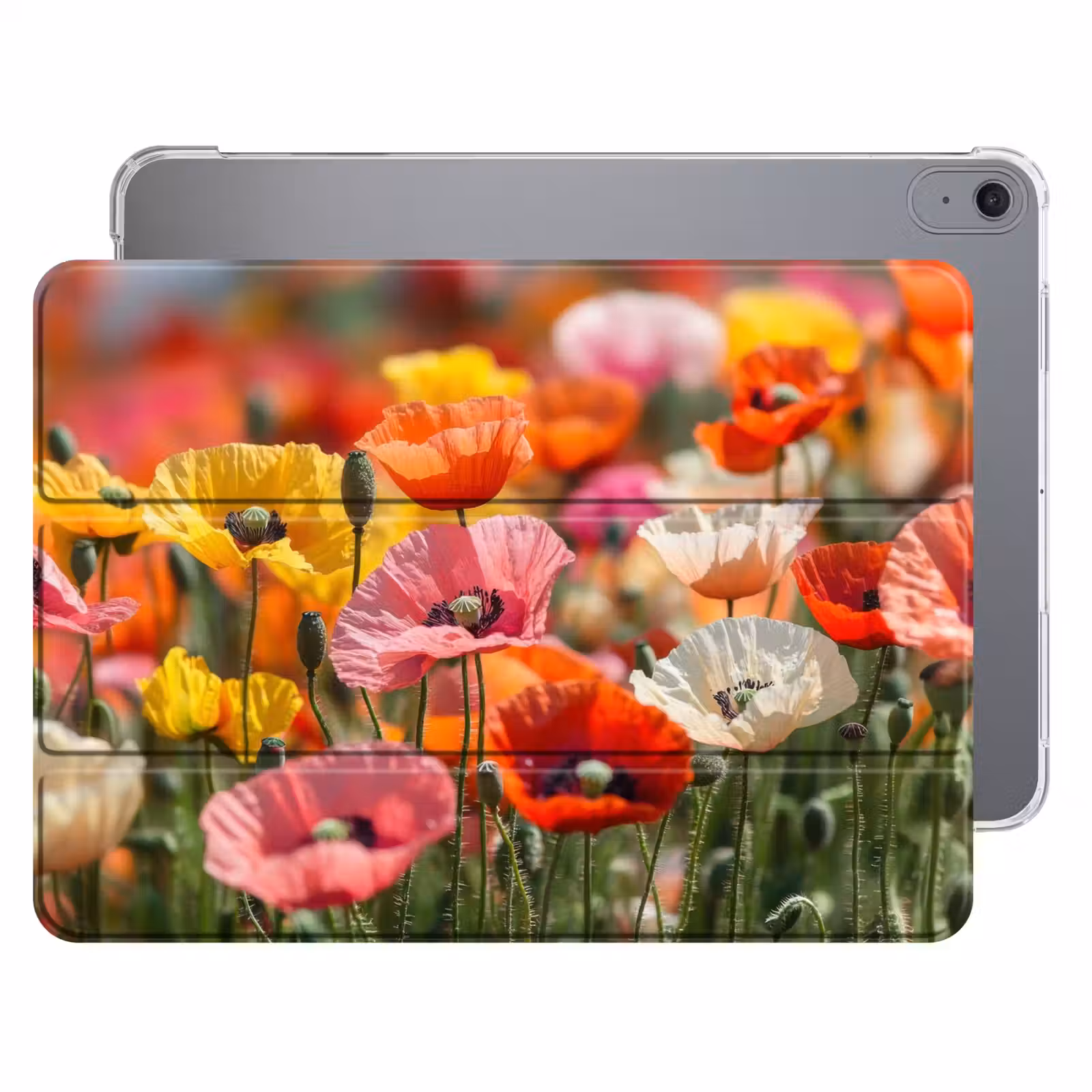 iPad hoes - Bloemenveld - Klaprozen - Kleurrijk — 1