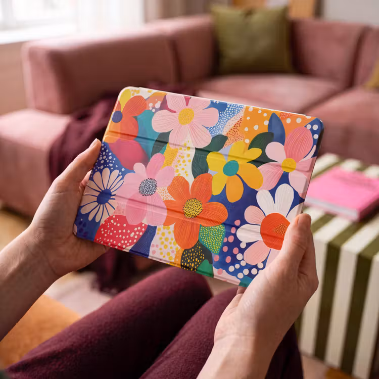 iPad hoes - Bloemen - Kleurrijk - Stippen — 4