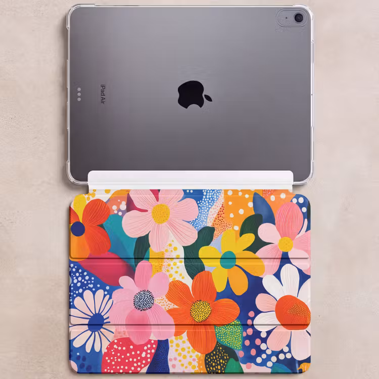 iPad hoes - Bloemen - Kleurrijk - Stippen — 6