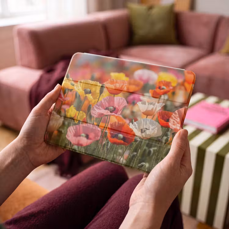 iPad hoes - Bloemenveld - Klaprozen - Kleurrijk — 4