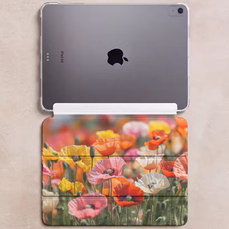iPad hoes - Bloemenveld - Klaprozen - Kleurrijk — 6