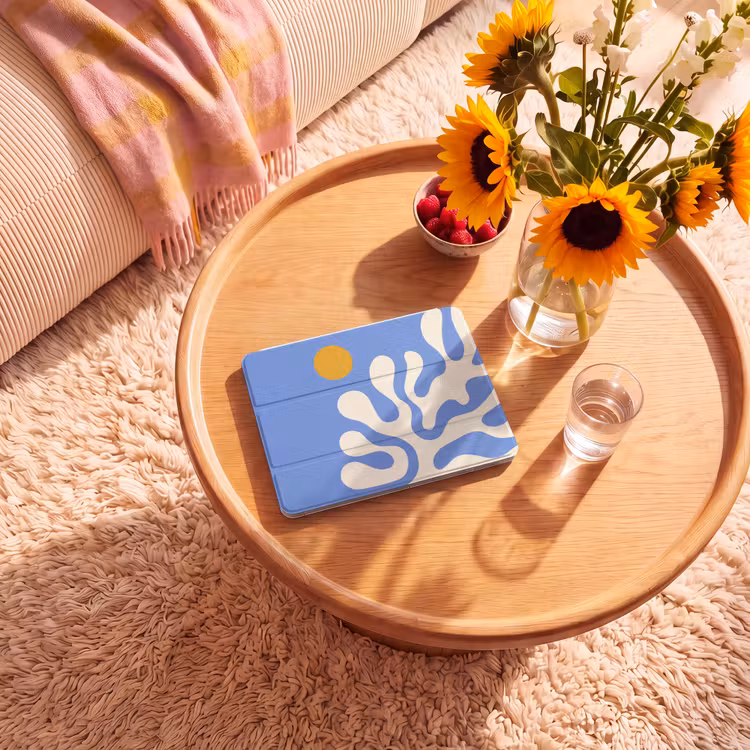 iPad hoes - Minimalistisch - Organisch patroon - Blauw — 2