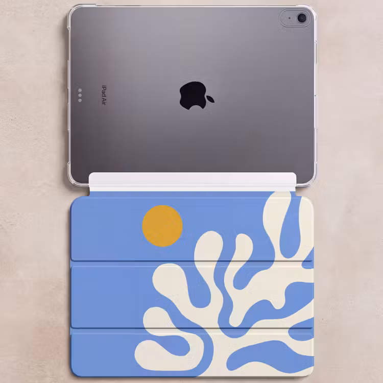 iPad hoes - Minimalistisch - Organisch patroon - Blauw — 6