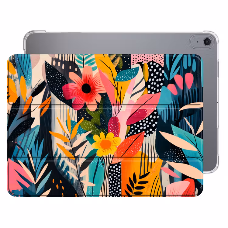 iPad hoes - Schilderij - Abstract - Bloemen - Roze — 1