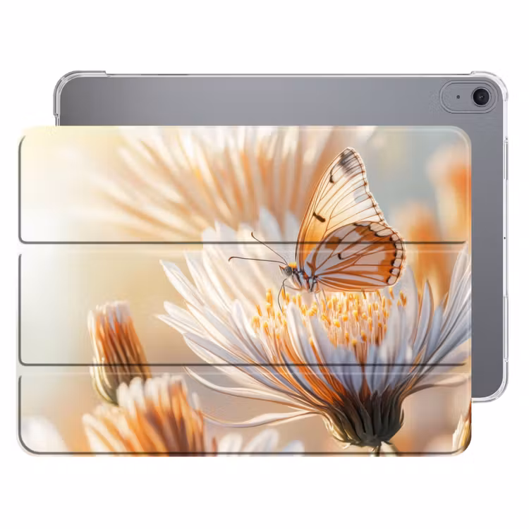 iPad hoes - Vlinder - Bloem - Oranje — 1