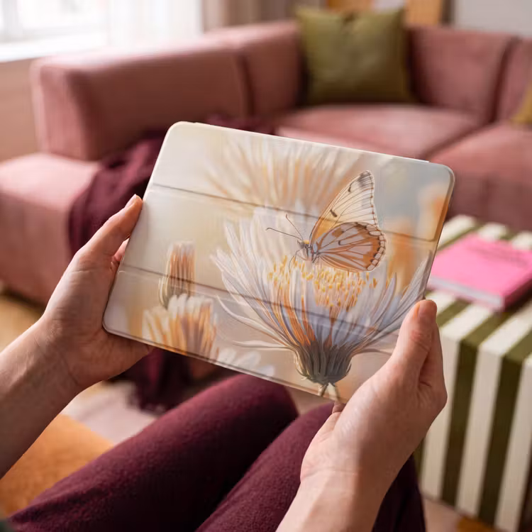 iPad hoes - Vlinder - Bloem - Oranje — 4