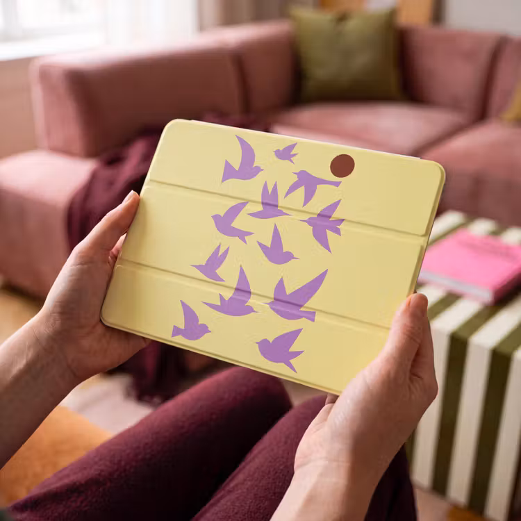 iPad hoes - Vogels - Cirkel - Geel - Beweging — 4