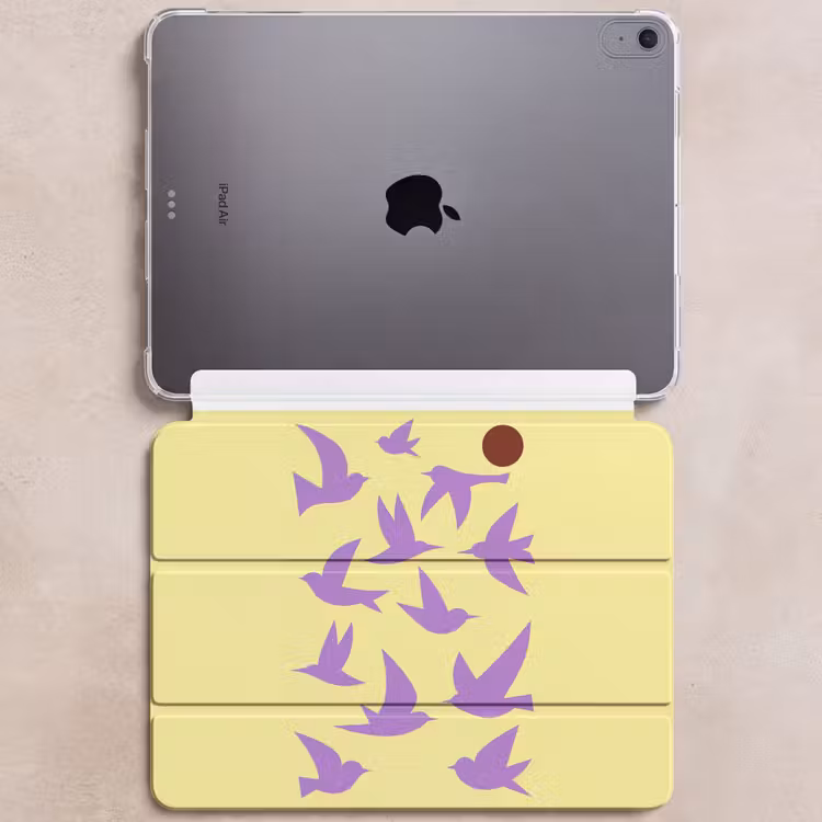 iPad hoes - Vogels - Cirkel - Geel - Beweging — 6