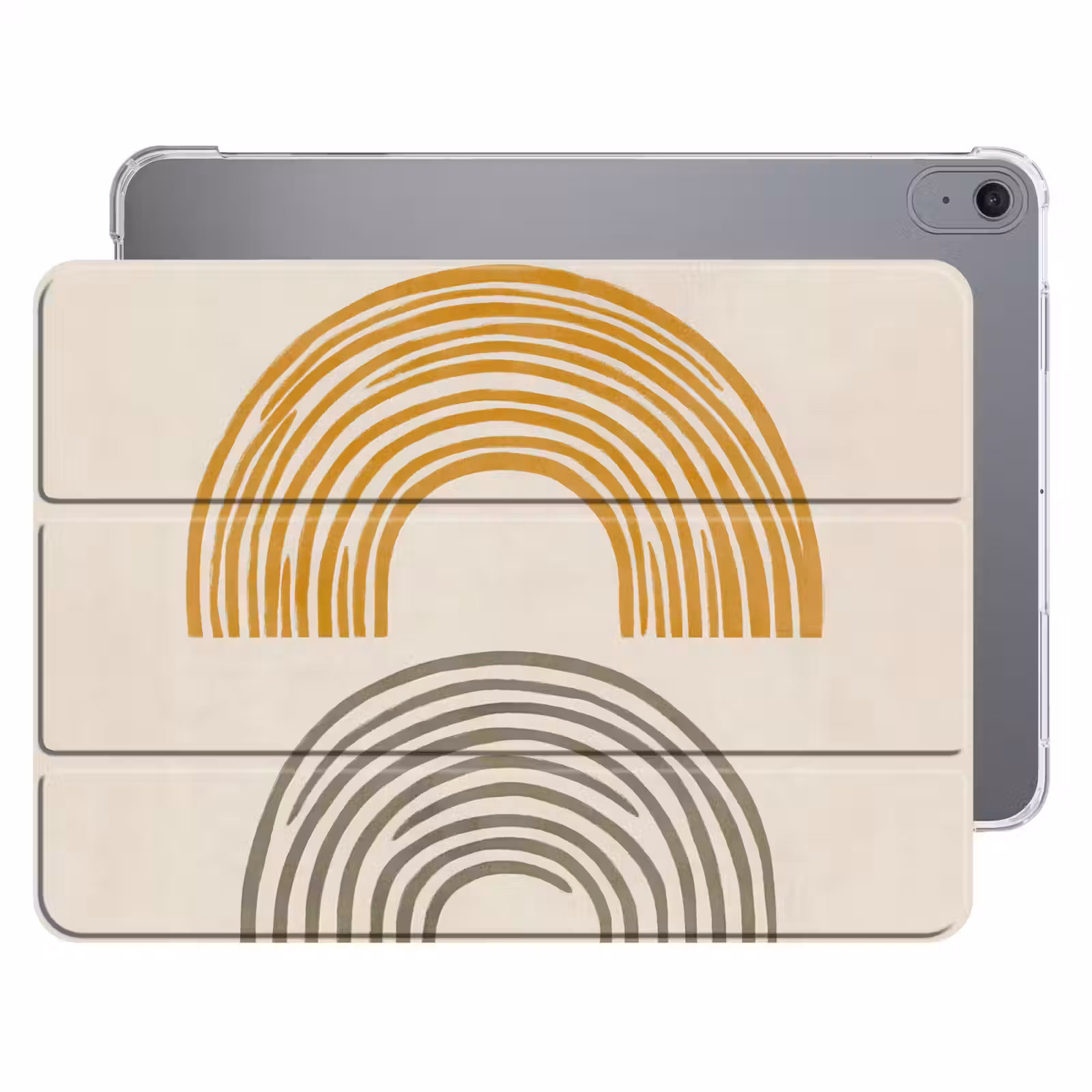 iPad hoes - Bogen - Lijnen - Oranje - Minimalistisch — 1