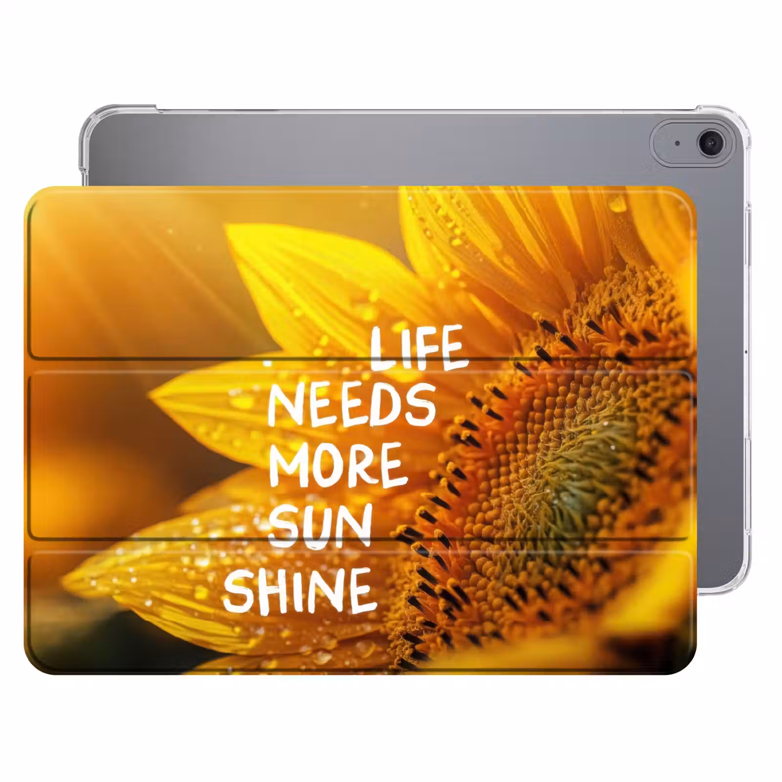 iPad hoes - Zonnebloem - Close up - Geel - Quote — 1