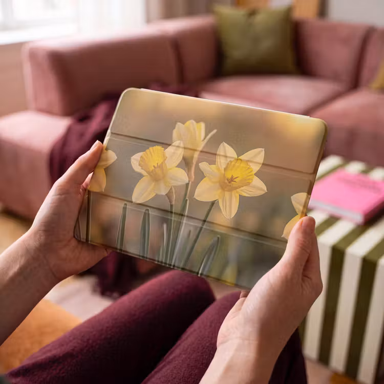 iPad hoes - Bloemen - Geel - Wazig — 4