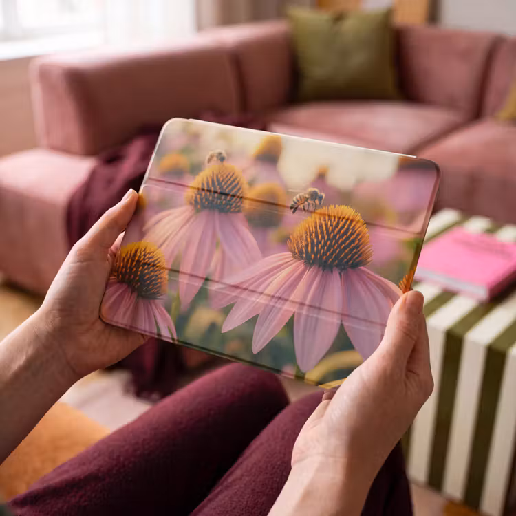 iPad hoes - Bloemen - Paars - Bijen — 4