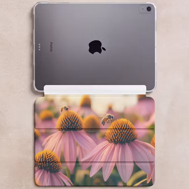 iPad hoes - Bloemen - Paars - Bijen — 6