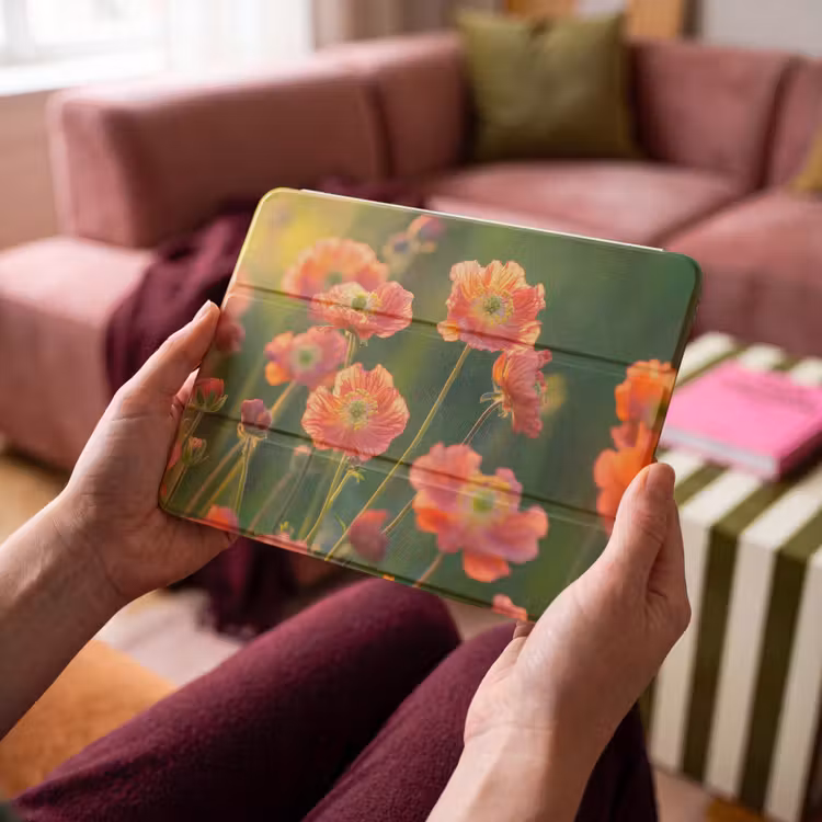 iPad hoes - Bloemenveld - Zonnestralen - Oranje — 4