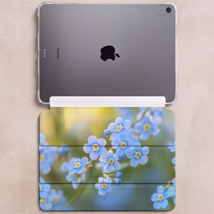 iPad hoes - Bloemetjes - Blauw - Vergeet mij nietjes — 6