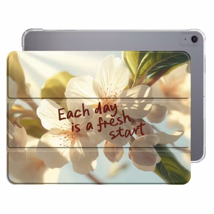 iPad hoes - Bloesems - Zonlicht - Quote - Wit — 1