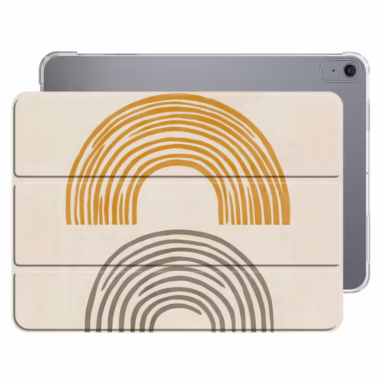 iPad hoes - Bogen - Lijnen - Oranje - Minimalistisch — 1