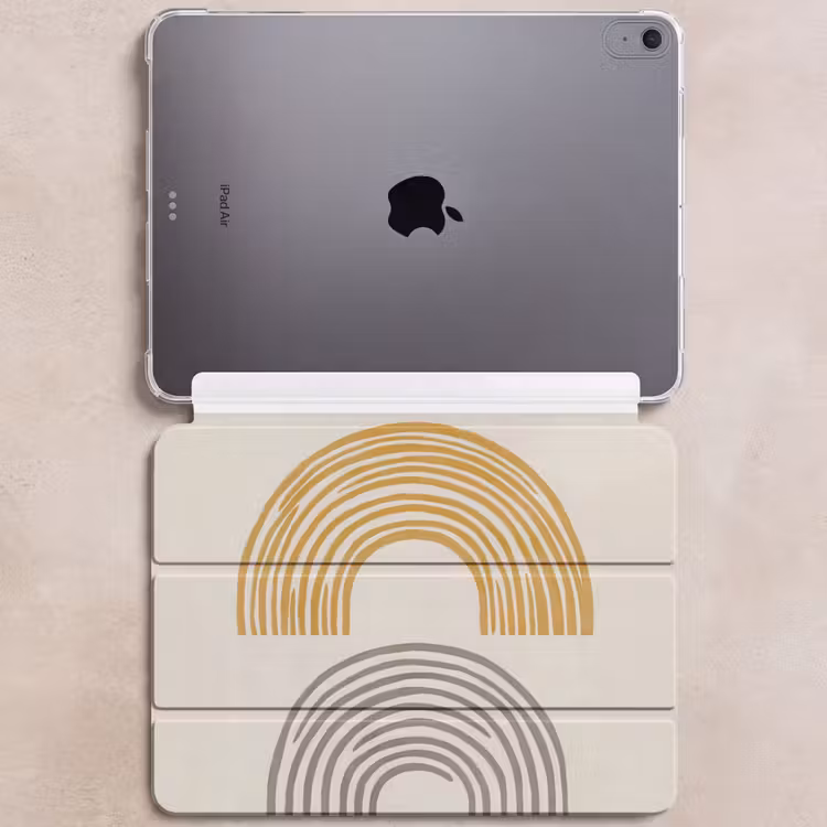 iPad hoes - Bogen - Lijnen - Oranje - Minimalistisch — 6
