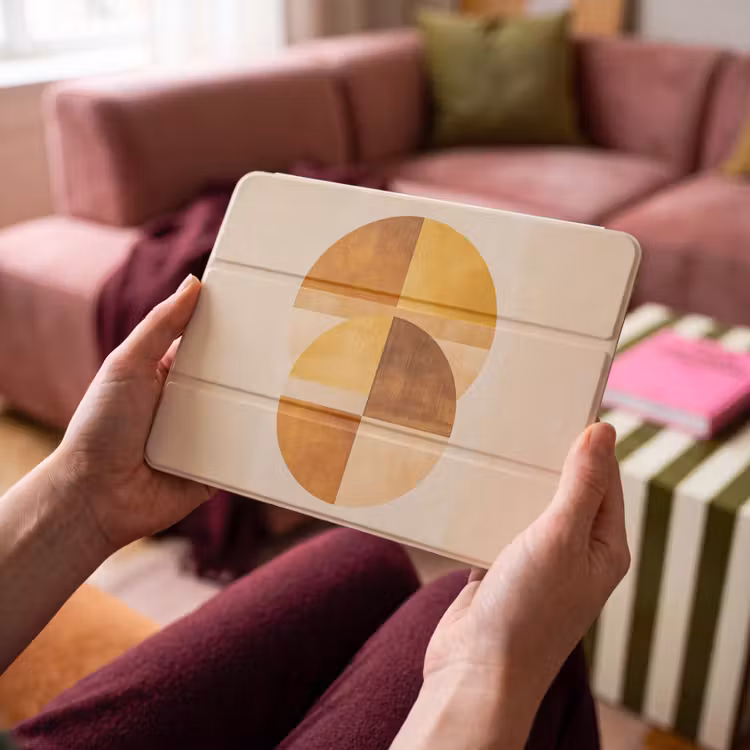 iPad hoes - Cirkels - Geel - Minimalistisch — 4