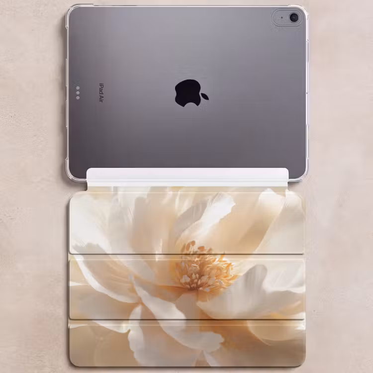 iPad hoes - Close up - Pioenroos - Wit — 6