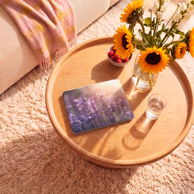 iPad hoes - Lavendelbloemen - Paars - Zonlicht — 2