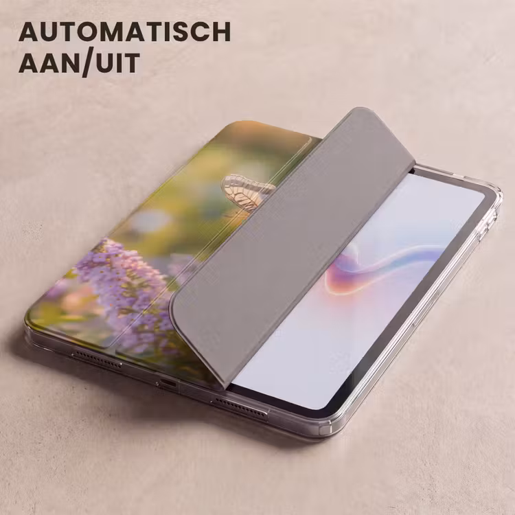 iPad hoes - Sierlijke - Vlinder - Paarse - Bloemen — 5