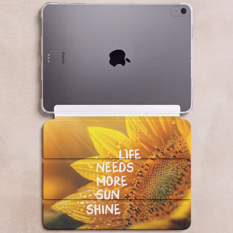 iPad hoes - Zonnebloem - Close up - Geel - Quote — 6