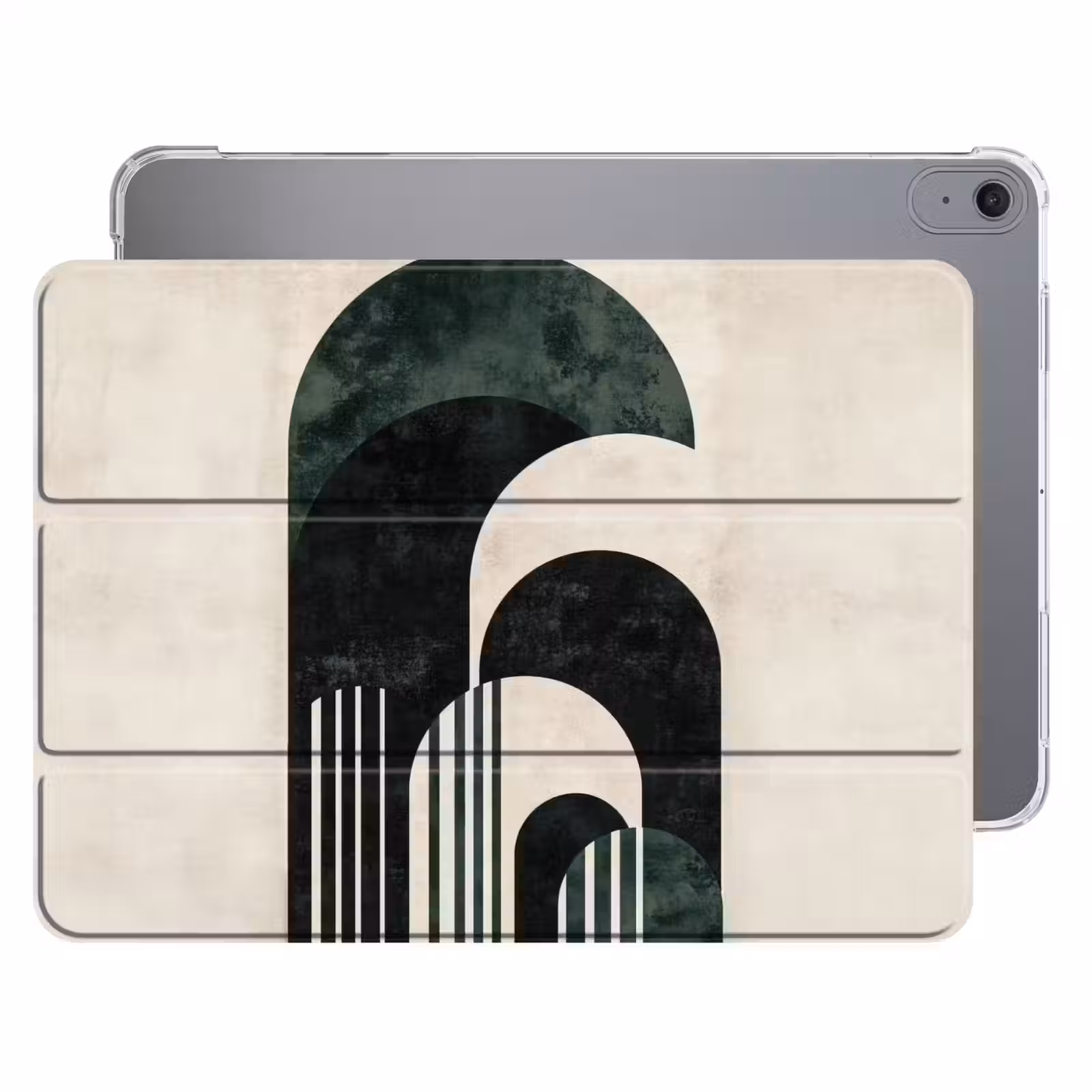 iPad hoes - Bogen - Donkergroen - Lijnen — 1